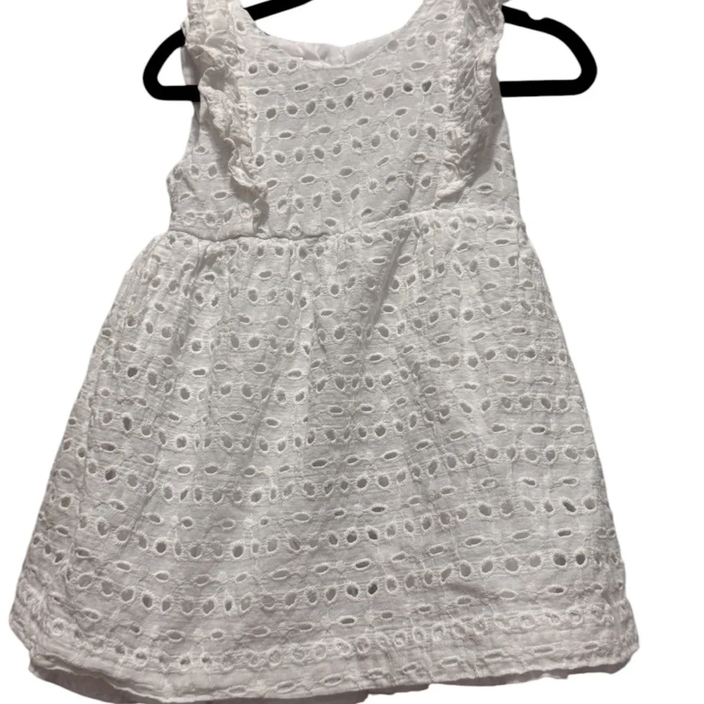 Bonnie Baby White Sleeveless eyelet Sundress Casual